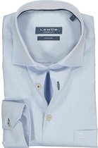 Ledub modern fit overhemd - lichtblauw twill (contrast) - Strijkvrij - Boordmaat: 38