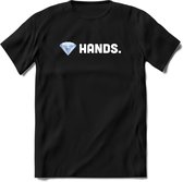 Daimond Hands - Crypto T-Shirt Kleding Cadeau | Dames / Heren / Unisex | Bitcoin / Ethereum shirt | Grappig Verjaardag kado | BTC Tshirt Met Print | - Zwart - L