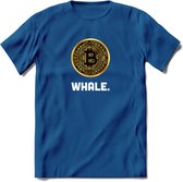 Bitcoin Whale - Crypto T-Shirt Kleding Cadeau | Dames / Heren / Unisex | Bitcoin / Ethereum shirt | Grappig Verjaardag kado | BTC Tshirt Met Print | - Donker Blauw - M
