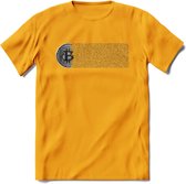 Blockchain - Crypto T-Shirt Kleding Cadeau | Dames / Heren / Unisex | Bitcoin / Ethereum shirt | Grappig Verjaardag kado | BTC Tshirt Met Print | - Geel - S