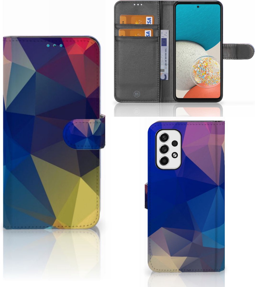 Samsung Galaxy A53 Book Case Polygon Dark