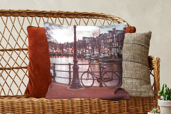 Sierkussens - Kussentjes Woonkamer - 50x50 cm - Amsterdam in de schemering