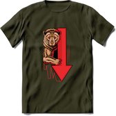 Bear Market - Crypto T-Shirt Kleding Cadeau | Dames / Heren / Unisex | Bitcoin / Ethereum shirt | Grappig Verjaardag kado | Tshirt Met Print | - Leger Groen - S