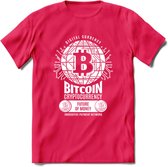 Bitcoin Future - Crypto T-Shirt Kleding Cadeau | Dames / Heren / Unisex | Bitcoin / Ethereum shirt | Grappig Verjaardag kado | Tshirt Met Print | - Roze - XL
