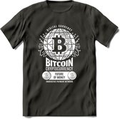 Bitcoin Future - Crypto T-Shirt Kleding Cadeau | Dames / Heren / Unisex | Bitcoin / Ethereum shirt | Grappig Verjaardag kado | Tshirt Met Print | - Donker Grijs - 3XL