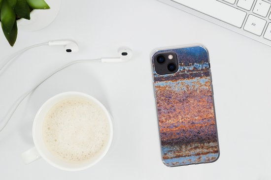 Coque iPhone 13 mini - Rouille - Fer - Plaques - Siliconen
