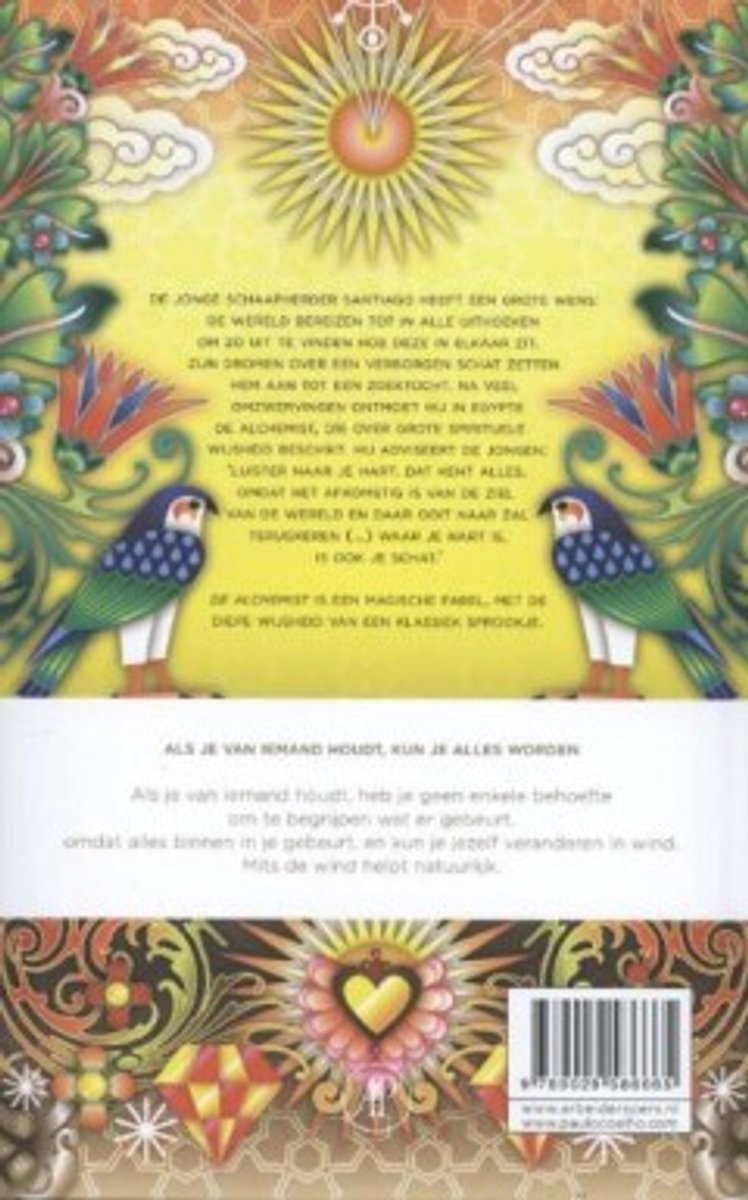 De alchemist - back cover