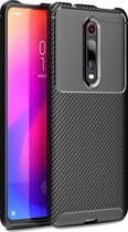 Xiaomi Mi 9T Hoesje - Mobigear - Racing Serie - TPU Backcover - Zwart - Hoesje Geschikt Voor Xiaomi Mi 9T