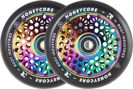 Root Honeycore Wielen110mm Zwart/Neochrome - Root - €89,00