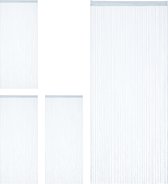 Relaxdays 4x draadgordijn zilver - draadjesgordijn - deurgordijn - slierten 90x245 cm
