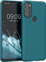 kwmobile telefoonhoesje voor Motorola Moto G71 5G - Hoesje voor smartphone - Back cover in petrol