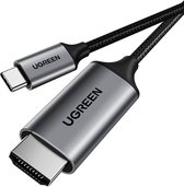 UGREEN USB C naar HDMI Thunderbolt 3-adapter 1.5M, Type C naar HDMI-kabel Ondersteuning voor SAMSUNG S20+/ Ipad Pro 2021 iPad pro 2020/Surface pro 7/Macbook Pro 2018/MacBook Air 20