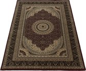 Klassieke oosterse Tapijt 9mm in de Kleur Beige - Rood