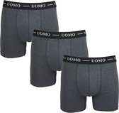 UOMO 3-Pack heren boxershorts Antraciet - maat L