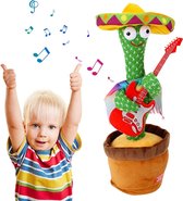 IGOODS oplaadbare Dansende Cactus Speelgoed - Dansend cactusspeelgoed met 120 liedjes - speelgoed voor kinderen - Dancing Cactus met Sombrero en gitaar