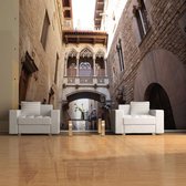 Fotobehangkoning - Behang - Vliesbehang - Fotobehang - Barcelona Palau generalitat in gothic Barrio - 250 x 193 cm