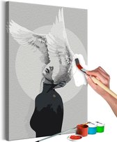 Doe-het-zelf op canvas schilderen - Woman With Wings.
