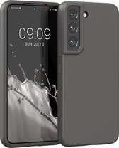 kwmobile telefoonhoesje voor Samsung Galaxy S22 - Hoesje met siliconen coating - Smartphone case in mat zwart