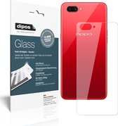 dipos I 2x Pantserfolie helder compatibel met OPPO A3S Achterkant Beschermfolie 9H screen-protector (expres kleiner dan het glas omdat het gebogen is)