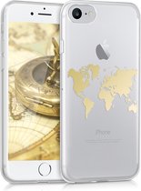 kwmobile telefoonhoesje voor Apple iPhone SE (2022) / iPhone SE (2020) / iPhone 8 / iPhone 7 - Hoesje voor smartphone - Wereldkaart design