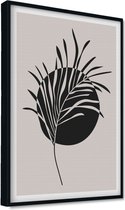Akoestische panelen - Geluidsisolatie - Akoestische wandpanelen - Akoestisch schilderij AcousticPro® - paneel met bloem - Design 3 - basic - 100x70 - zwart- Wanddecoratie - woonkam
