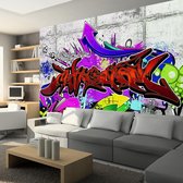 Fotobehangkoning - Behang - Vliesbehang - Fotobehang Grafitti - Urban Style - 350 x 245 cm