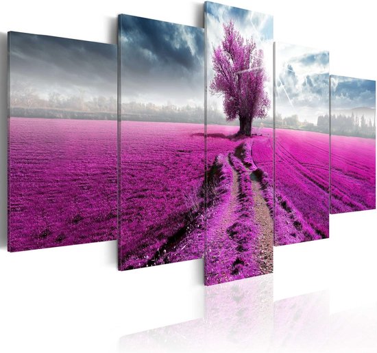 Schilderij - Purple Land.