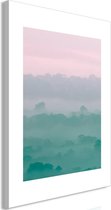 Schilderij - Foggy Dawn (1 Part) Vertical.