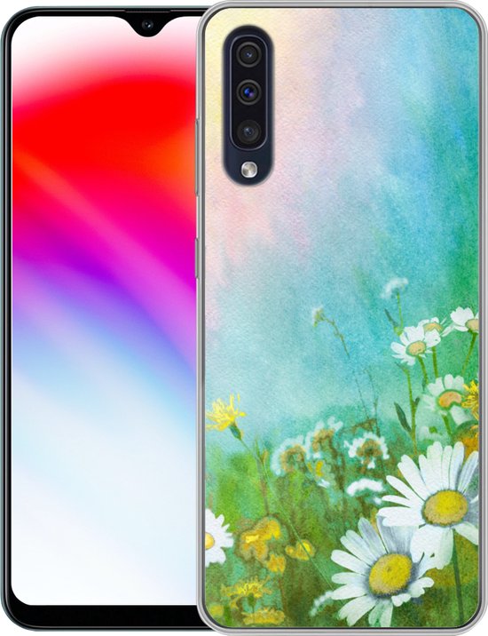 Coque Samsung Galaxy A50 - Marguerite - Soleil - Été - Siliconen - Noël - Cadeaux - Cadeaux chaussures