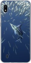 Geschikt voor Samsung Galaxy A10 hoesje - Water - Sardientjes - Dieren - Siliconen Telefoonhoesje