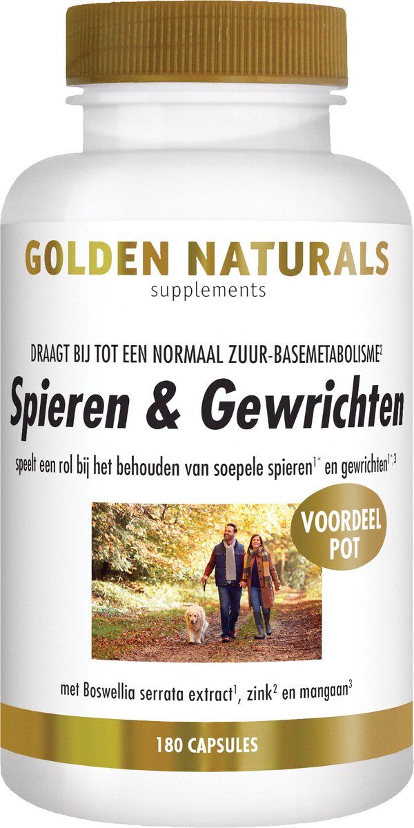 Goedkoopste Golden Naturals Spieren & Gewrichten (180 capsules