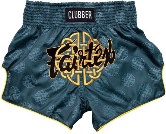 Fairtex BS1915 Muay Thai Shorts - "Clubber" - Donkergroen - maat XL