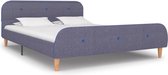 Decoways - Bedframe stof lichtgrijs 140x200 cm