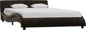 Decoways - Bedframe kunstleer grijs 120x200 cm