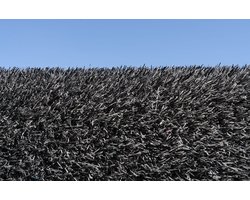 Grijs Kunstgras Antraciet 2 x 6 meter - 25mm ✅ Nederlandse Productie ✅ Waterdoorlatend | Tuin | Kind | Dier