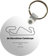 Sleutelhanger - F1 - Circuit - Barcelona - Plastic - Rond - Uitdeelcadeautjes