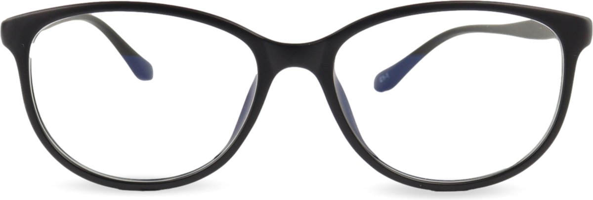 Montour Blauw Licht Bril Zonder Sterkte - OLLY - Ovaal Model - Zwart - Computerbril - Blue Light Glasses