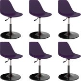 Decoways - Eetkamerstoelen draaibaar 6 st PP lila