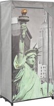 Decoways - Kledingkast New York 75x45x160 cm stof