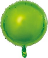 Helium ballon rond lime groen metallic | 43 cm