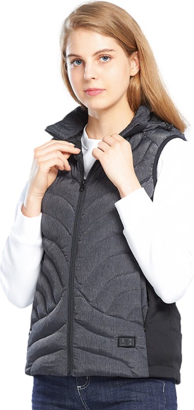 GLØDE Elektrische Verwarmde Kleding Jas Bodywarmer Vest Dames Grijs Maat XS  Incl.... | bol.com