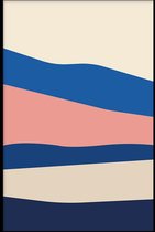 Walljar - Blue Mountains I - Muurdecoratie - Plexiglas schilderij
