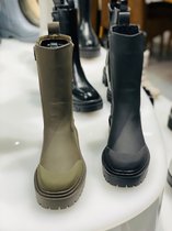 Winter Regenlaarzen - Laarzen - Platform Laarsjes voor Vrouwen - Groen - Maat 38