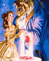 2.0 Products - Disney - Schilderen op nummer volwassenen - Paint by number - 40 x 50 CM - Belle en het beest