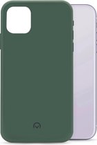 Mobilize Rubber Gelly Telefoonhoesje geschikt voor Apple iPhone 11 Hoesje Flexibel TPU Backcover - Matt Green