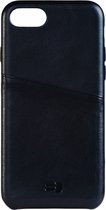 Apple iPhone 7 Hoesje - Senza - Pure Cardslot Serie - Echt Leer Backcover - Deep Black - Hoesje Geschikt Voor Apple iPhone 7