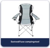Eastwall Multifunctionele opvouwbare kampeerstoel – Campingstoel – Kamperen – Picknickstoel – vouwstoel – Bekenhouder – Waterdicht – Klapstoel – 120 kg – Grijs