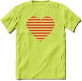 Valentijn Hart T-Shirt | Grappig Valentijnsdag Cadeautje voor Hem en Haar | Dames - Heren - Unisex | Kleding Cadeau | - Groen - L