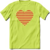 Valentijn Hart T-Shirt | Grappig Valentijnsdag Cadeautje voor Hem en Haar | Dames - Heren - Unisex | Kleding Cadeau | - Groen - XL