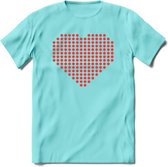 Valentijn Hart T-Shirt | Grappig Valentijnsdag Cadeautje voor Hem en Haar | Dames - Heren - Unisex | Kleding Cadeau | - Licht Blauw - XL